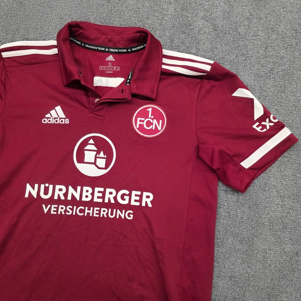 Adidas 1. FCN Nurnberg Soccer Jersey Men 2021/2022 Red Aeroready Nurnberger - S
